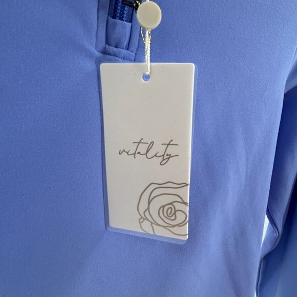 Balance Athletica Vitality Size M Refine Cropped Zip Jacket Xenon Periwinkle New - Picture 4 of 9